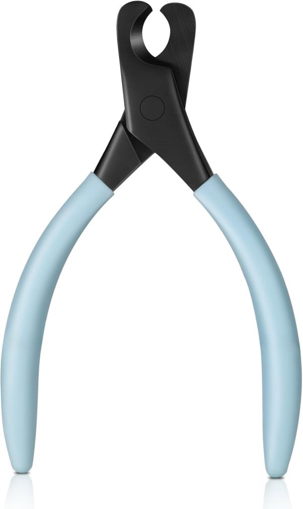 Professional Pet Nail Clippers, Premium Sharp & Safe Pets' Paw Trimmer for Large Dogs and Small Animals, Soft Grip Cat Claw Cutter with Built-in Spring - Blue Handle