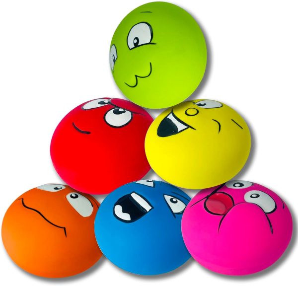 Squeaky Dog Toys for Small Dogs, Flat Squeaky Dog Balls Small Dog Toy Ball, Latex Dog Squeaky Toys Ball 2.2"*2.2"*1.3"